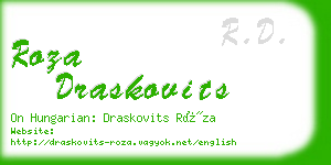roza draskovits business card
